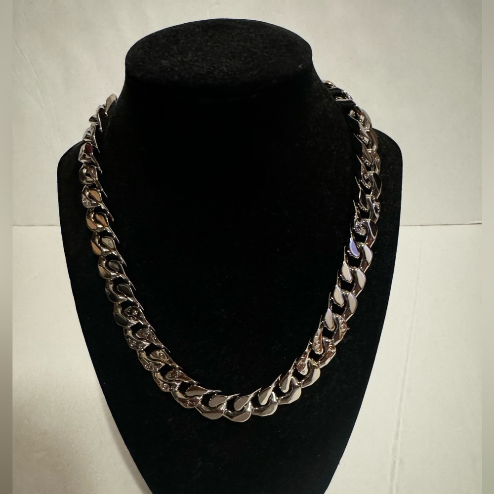 AUTHENTIC LOUIS VUITTON LV 18" CHAIN LINK CUBAN NECKLACE VIRGIL ABLOH MEN MP2770